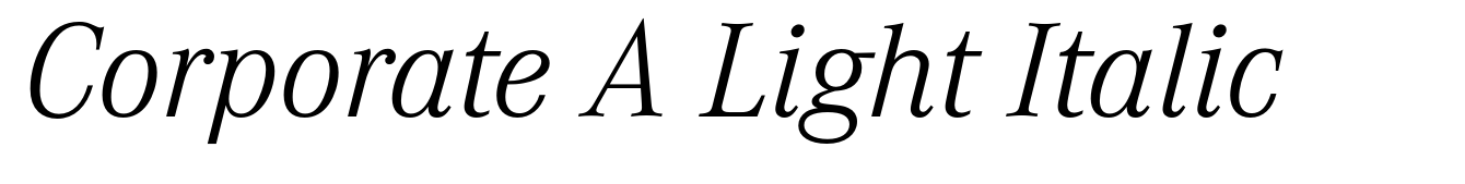 Corporate A Light Italic